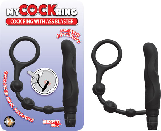 MY COCKRING W/ASS BLASTER BLACK -NW27191