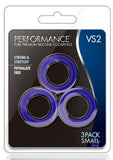 Performance - VS2 Pure Premium Silicone Cock Rings - Small - BL-70819
