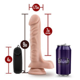DR. SKIN DR. JAMES 9IN VIBRATING COCK W/ SUCTION CUP VANILLA-BN13413