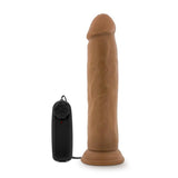DR. SKIN DR. THROB 9.5IN MOCHA VIBRATING COCK W/ SUCTION CUP -BN13817