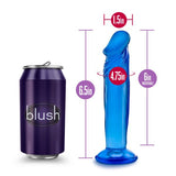 B YOURS SWEET N SMALL 6IN DILDO W/ SUCTION CUP BLUE -BN14622