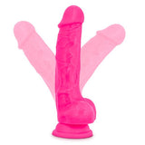 NEO ELITE 7.5IN SILICONE DUAL DENSITY COCK W/ BALLS NEON PINK-BN82100