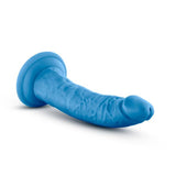 NEO ELITE 7.5IN SILICONE DUAL DENSITY COCK NEON BLUE -BN82202