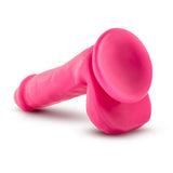 NEO ELITE 6IN SILICONE DUAL DENSITY COCK W/ BALLS NEON PINK-BN82400