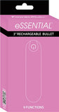 POWER BULLET ESSENTIAL 3.5IN RECHARGEABLE PINK(OUT END MAY) -BMS57163