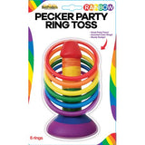 RAINBOW PECKER PARTY RING TOSS -HO3280