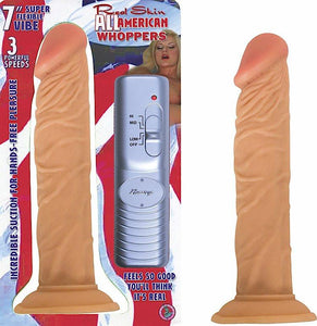 ALL AMERICAN WHOPPER VIBRATING 7IN FLESH -NW18961