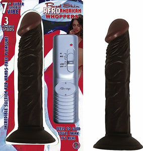 AFRO AMERICAN WHOPPER VIBRATING 7IN BROWN -NW18962