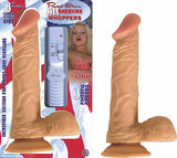 ALL AMERICAN WHOPPER W/BALLS VIBRATING 8IN FLESH -NW18981