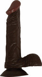 AFRO AMERICAN WHOPPER W/BALLS VIBRATING 8IN BROWN -NW18982