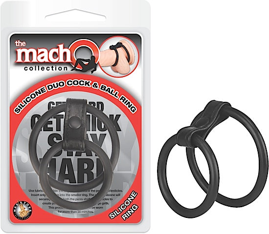 MACHO SILICONE DUO COCK & BALL RING -NW2475