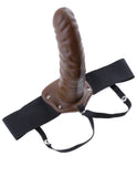 FETISH FANTASY 8IN HOLLOW STRAP ON BROWN -PD336029