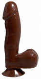 BASIX RUBBER WORKS 6.5IN DONG W/SUCTION CUP BROWN -PD422029