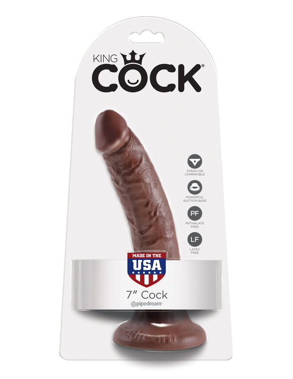 KING COCK 7IN COCK BROWN -PD550229