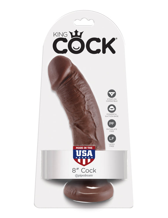 KING COCK 8IN COCK BROWN -PD550329