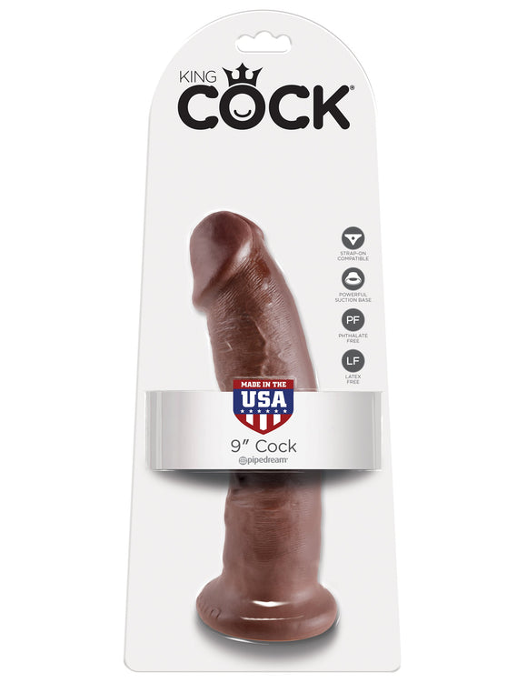 KING COCK 9IN COCK BROWN -PD550429