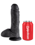 KING COCK 8IN COCK W/BALLS BLACK -PD550723