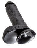 KING COCK 8IN COCK W/BALLS BLACK -PD550723