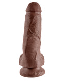 KING COCK 8IN COCK W/BALLS BROWN -PD550729