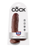 KING COCK 8IN COCK W/BALLS BROWN -PD550729