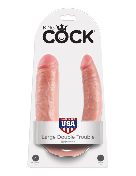 KING COCK DOUBLE TROUBLE LARGE FLESH -PD551521