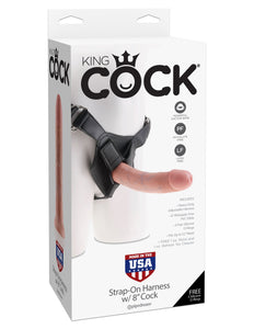 KING COCK STRAP ON HARNESS W/8 COCK FLESH "-PD562321