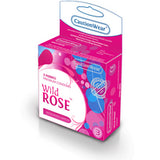 WILD ROSE RIBBED LUBRICATED CONDOMS 3PK -RCW03WR