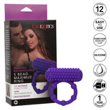 Silicone Rechargeable 5 Bead Maximus Ring - SE184325