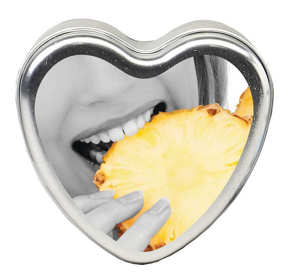 CANDLE 3-IN-1 HEART EDIBLE PINEAPPLE BREEZE 4.7 OZ -EBHSCK011