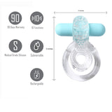 JAYDEN RECHARGEABLE VIBRATING COCK RING CLEAR SLEEVE -MTMA1720CLR