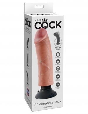 KING COCK 8IN COCK FLESH VIBRATING -PD540321