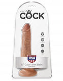 KING COCK 6 COCK W/BALLS TAN "-PD553122