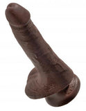 KING COCK 6 COCK W/BALLS BROWN "-PD553129