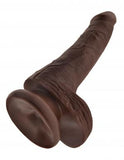 KING COCK 6 COCK W/BALLS BROWN "-PD553129